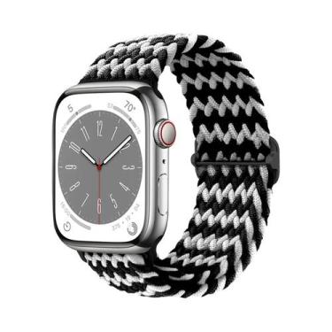 Imagem de Pulseira De Elástico Trançado Solo Loop Para Apple Watch De 45mm 44mm 