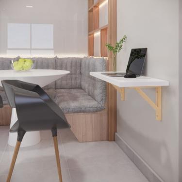 Imagem de Mesa Escritorio Estante Organizar Estudos Quarto Adolecente