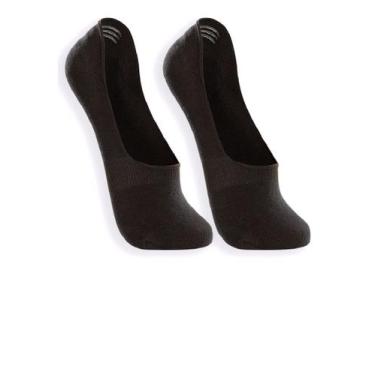 Imagem de Meia Sapatilha Lupo Kit com 2 Pares Adulto Preto, 33