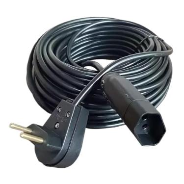 Imagem de Extensão Elétrica 10 Metros 10A Cabo PP Reforçada Cor Preto 127V/220V(Preto,10 Metros)