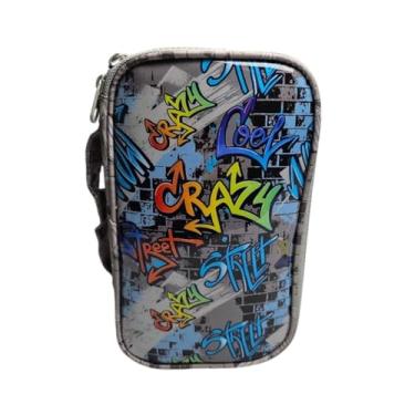 Imagem de Estojo Escolar Box Crazy Gratife Grande Reforçado Organizado