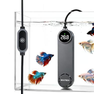 Imagem de boxtech Aquecedor de aquário de 300 W – Aquecedor de aquário com display digital LED, controlador de temperatura externo, proteção contra superaquecimento para tanque de 35 a 70 galões