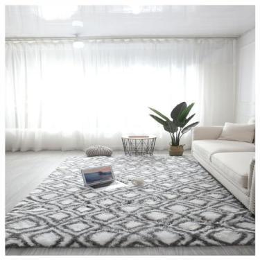 Imagem de SPXMQSS Tapete para quarto, tapetes ultra macios para sala de estar com forro antiderrapante tapetes laváveis, tapete peludo para quarto, sala de estar, quarto, dormitório, quarto de crianças