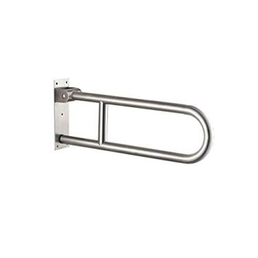 Imagem de Barra dobrável para banheiro 304 corrimão de segurança de aço inoxidável acessível para idosos deficientes