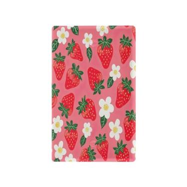 Imagem de Wassud Placa de cobertura para interruptor de luz, 1 capa de tomada em branco, placa de parede, tomadas elétricas decorativas, morango e flor, decoração de sala de estar