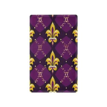 Imagem de Wassud Placa de cobertura de interruptor de luz com padrão de flor, 1 capa de tomada em branco placa de parede decorativa decoração de casa sala de estar quarto