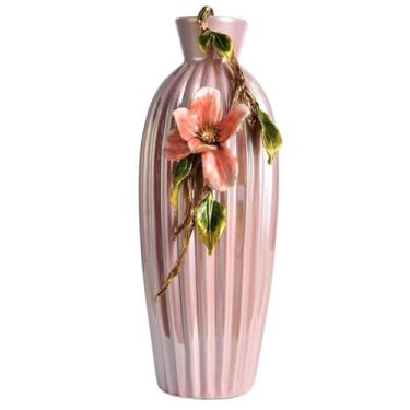 Imagem de Vaso de cerâmica colorido esmaltado, sala de estar, mesa de jantar, arranjo de flores, ornamento, decoração