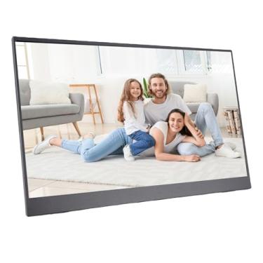 Imagem de Diydeg Monitor Portátil, 15,6 Polegadas HD 1080P HDMI USB C Segunda Tela Suporta 2.4G 5G WiFi de Banda Dupla, Monitor Externo de Viagem Ultrafino Alto-falante Embutido para Laptop