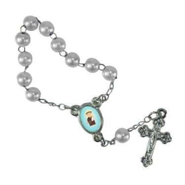 Imagem de Mini Terço de Santo Antônio Infantil - SJO, Branco