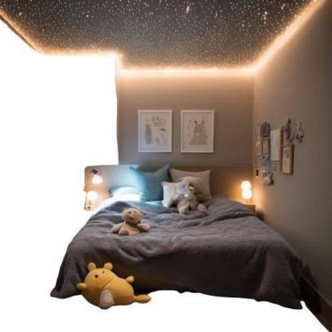 Imagem de Kit Luminado 300 Fibra Ótica Rgb Mix Decoração Led