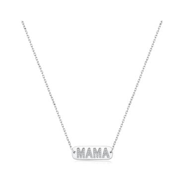 Imagem de zocare Colar Mama Bar, corrente de pingente personalizada, joia moderna, presente feminino, presente de dia das mães