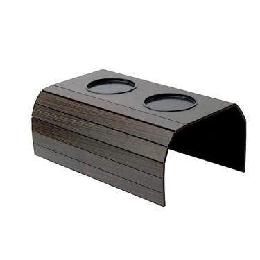 Imagem de Porta Controle Remoto Material de Madeira Mdf Completo Com Porta-Copos e TrêS Compartimentos para Guardar o Controle Remoto Adequado para Uso em SofáS