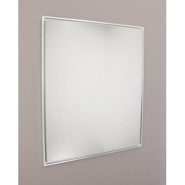 Imagem de Espelho de parede Parker Metro 76.2 cm x 91.4 cm sobre pia espelho de banheiro, espelho retangular de vidro temperado "prata", ótimo para corredor/entrada/quarto, pendurado horizontal/retrato/vertical