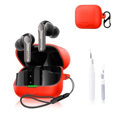 Imagem de Capa para EarFun Air Pro 4+, capa protetora para fone de ouvido NOUKAJU (com mosquetão + cordão + caneta de limpeza) à prova de quedas, arranhões, à prova de choque, capa para EarFun Air Pro 4 Plus