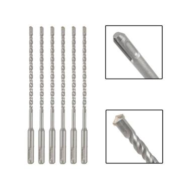 Imagem de Jogo 6 Brocas Sds Plus 6X310 Mm Aço Carbono Tungstênio