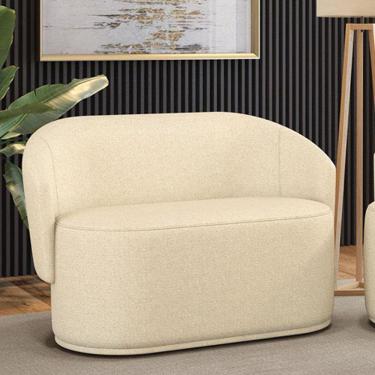 Imagem de Sofá 2 Lugares Namoradeira Orgânica Para Sala Malu Linho Bege M11 - D'rossi