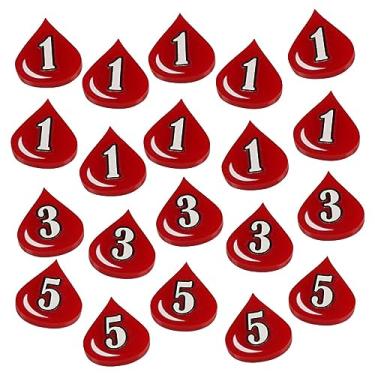 Imagem de LITKO Upgrade Tokens | Compatible with Warhammer 10th Edition | Half-Strength | Battle Shocked | Wound | Movement | Modifier | WH40Kv10 (Blood Drop Tokens)