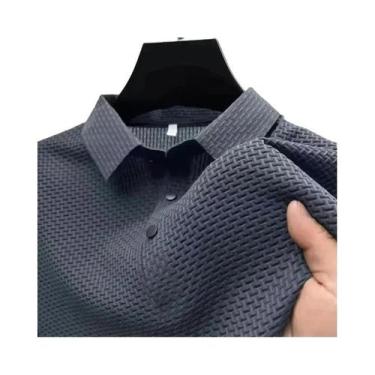 Imagem de Camisa Polo Masculina De Seda Gelada De Manga Curta, Respirável, Sensa