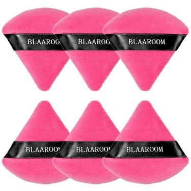 Imagem de Powder Puffs BLAAROOM Triangle Velvet, 6 peças, rosa vermelha