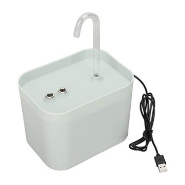 Imagem de Alomejor Fonte de água para Gatos, Alimentador de 1,5l, Automático, Baixo Ruído, Bebedouro para Animais de Estimação, Com Filtragem Profunda, para Gatos e Cães (Cinza Azulado)