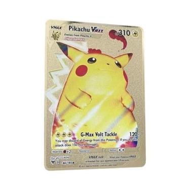 Imagem de Cartão Metálico Pokémon Dourado 10000 Pontos Arceus Charizard Raichu M