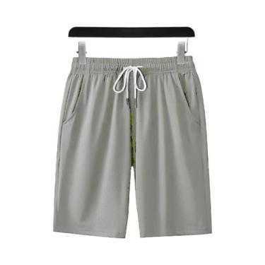 Imagem de Calção de Banho Masculino de Secagem Rápida - Cintura Elástica para Pr