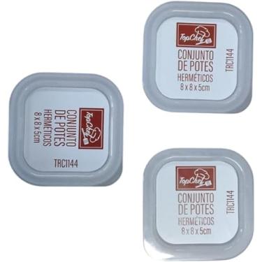 Imagem de Conjunto de Potes Herméticos, 5 Unidades, Plástico Resistente, Empilháveis, Livre de BPA, 200ml/500ml/1200ml, Para Alimentos e Marmitas