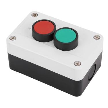 Imagem de LiebeWH Estação de Interruptor de Botão Momentâneo NO Verde NC Vermelho IP65 à Prova de água Botão Iniciar Parada Caixa para Construção de Oficina
