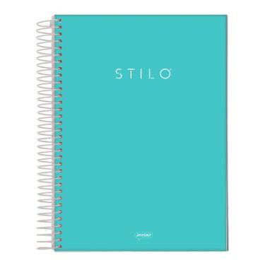 Imagem de Caderno 1/4 espiral tons pastéis pautado 80 fls Stilo Jandaia, Verde