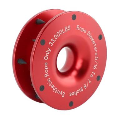 Imagem de Cryfokt Anel de Reboque de Guincho Durável 33000lbs Polia de Bloco de Arrasto de Força de Ruptura para Caminhão ATV UTV SUV, Feito de Alumínio para Corda de 5/16-7/8 pol. (Vermelho)