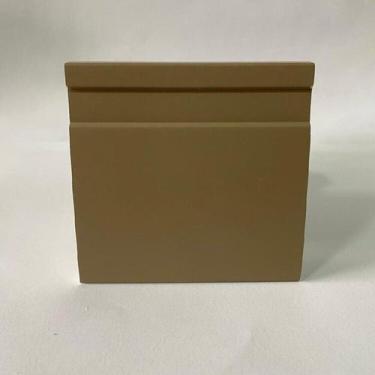 Imagem de Kit com 5 Barras Rodapé de Poliestireno 10cmX15mm Frisado Color 12m - 