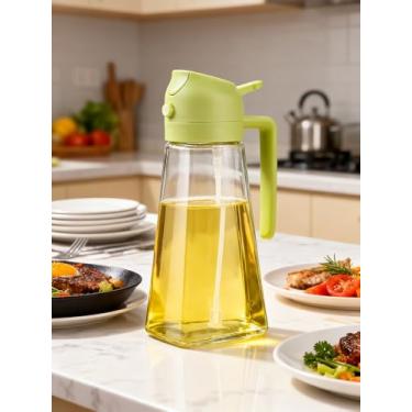 Imagem de Frasco de spray de óleo de vidro à prova de vazamento e spray bidirecional para cozinhar azeite de oliva de cozinha
