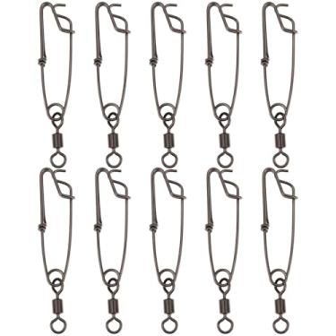 Imagem de LT Easiyl 10 peças de encaixe giratório de pesca pesada, 2,0 x 80 mm, adequado para pesca de linha longa, boias de tubarão, pesca de atum, caranguejo