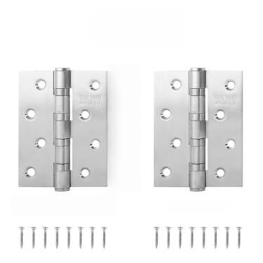 Imagem de Dobradiça para porta de casa de 4 polegadas em aço inoxidável escovado nas core