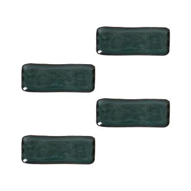 Imagem de Jogo 4 Travessas Retangulares Orgânico Oceano Pb