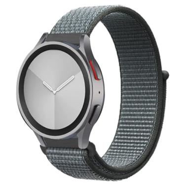 Imagem de SAAWEE Pulseira esportiva de nylon para Samsung Galaxy Watch 6/5/pro/4/Classic/Active 2 de 43-47-44 mm 20 mm/22 mm para Huawei Gt 4/2/e/3 (25 cinza tempestade, 22 mm)
