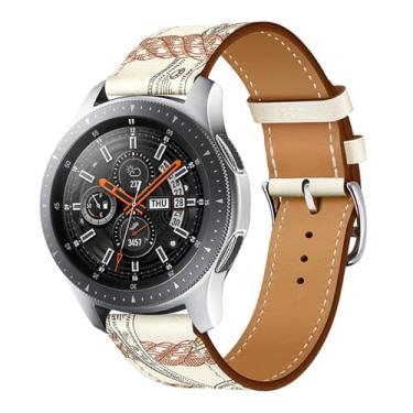 Imagem de JDIME Pulseira de couro esportiva para Huawei Watch 3/4Pro/5 para Huawei Watch GT 46 mm/GT2E/GT3 de 46 mm, acessórios de substituição, 22mm, Ágata
