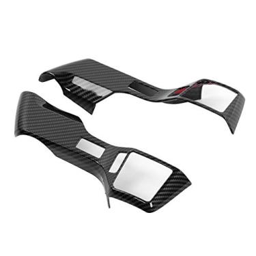 Imagem de KIMISS 2Pcs Volante Adesivo Estilo Fibra de Carbono Capa Guarnição Interior para 2016-2020 | Decoração do Volante e Acabamento de Botões