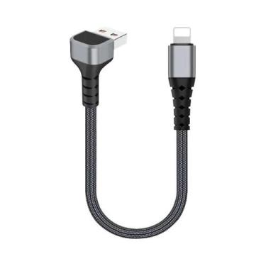 Imagem de Cabo USB a Para USB C Curto De Ângulo Reto De 90 Graus, Carregamento R