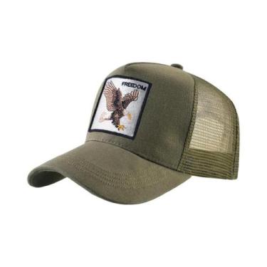 Imagem de Boné Trucker Unissex Ajustável Com Bordado De Animal, Boné Snapback Pa