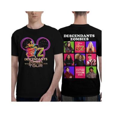 Imagem de Camiseta De Algodão Solta Feminina Disney Descendants Zombies Worlds C