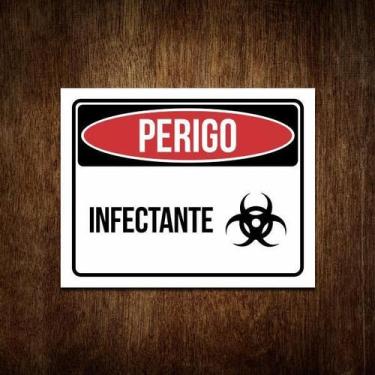 Imagem de Placa Perigo - Infectante - Placa De Sinalização - 27X35 - Sinalizo