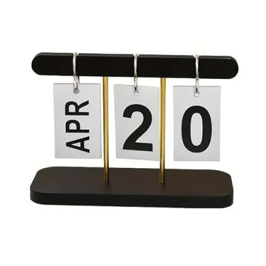 Imagem de Calendário diário perpétuo para mesa 2026, reutilizável, decoração de mesa de escritório