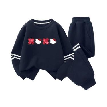 Imagem de Conjunto De Moletom Hello Kitty Para Menina, Roupas De Outono Para Cri