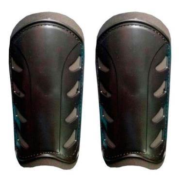 Imagem de Caneleira Futsal Futebol Preta Proteção Para Canela - Adulto - Angel's