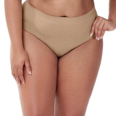 Imagem de Calcinha Alta Plus Size Zee Rucci Sem Costura, Bege, G3