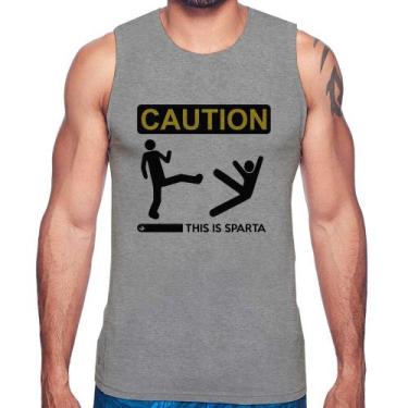 Imagem de Regata This is Sparta - Foca na Moda, Cinza, G
