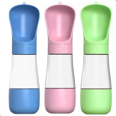 Imagem de Garrafa De Água 2 Em 1 Portátil Para Gatos Cães E Dispensador Multifuncional