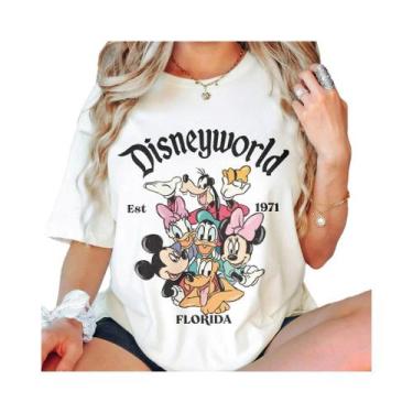 Imagem de Camiseta De Algodão plus Size Da Disney World Florida Para Mulheres, M