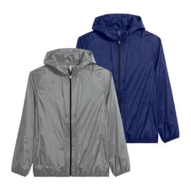 Imagem de Kit 2 Jaquetas Corta Vento Masculina Leve Impermeável Para Academia Corrida Caminhada-Masculino